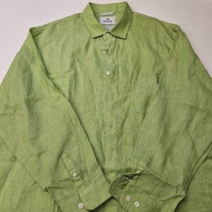 28 Palms mens solid Lime Green 100% Linen Standard XXL 2XL